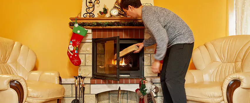 Rusted Metal Fireplace Restoration in Camarillo, California